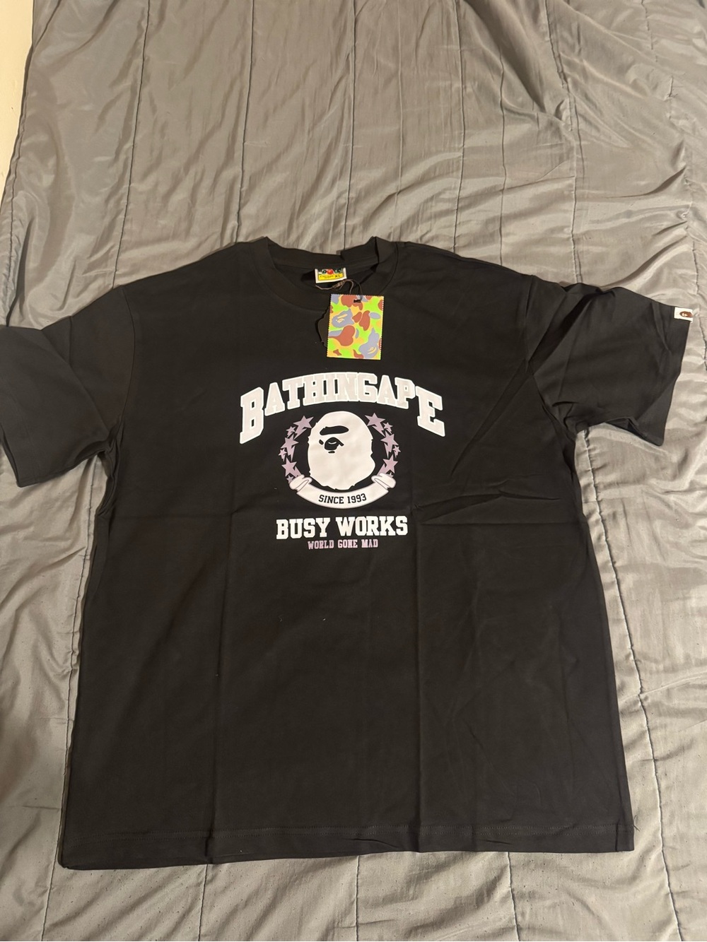 Bape Black Busy Works Graphic Tee